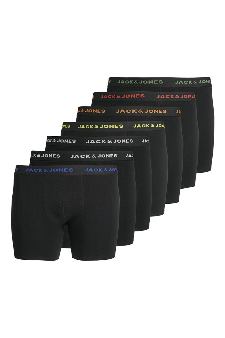 Jack  Jones Боксерки с лого - 7 чифта - Черен - Pepit.bg