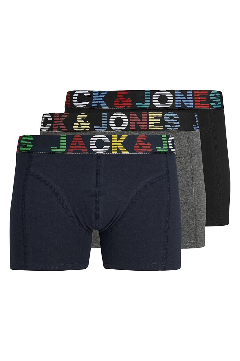 Jack & Jones Боксерки с лого на талията - 3 чифта - Pepit.bg