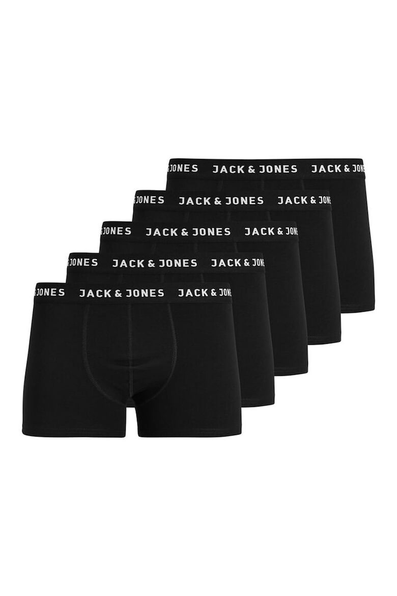 Jack & Jones Боксерки с лого на талията - 5 чифта - Pepit.bg