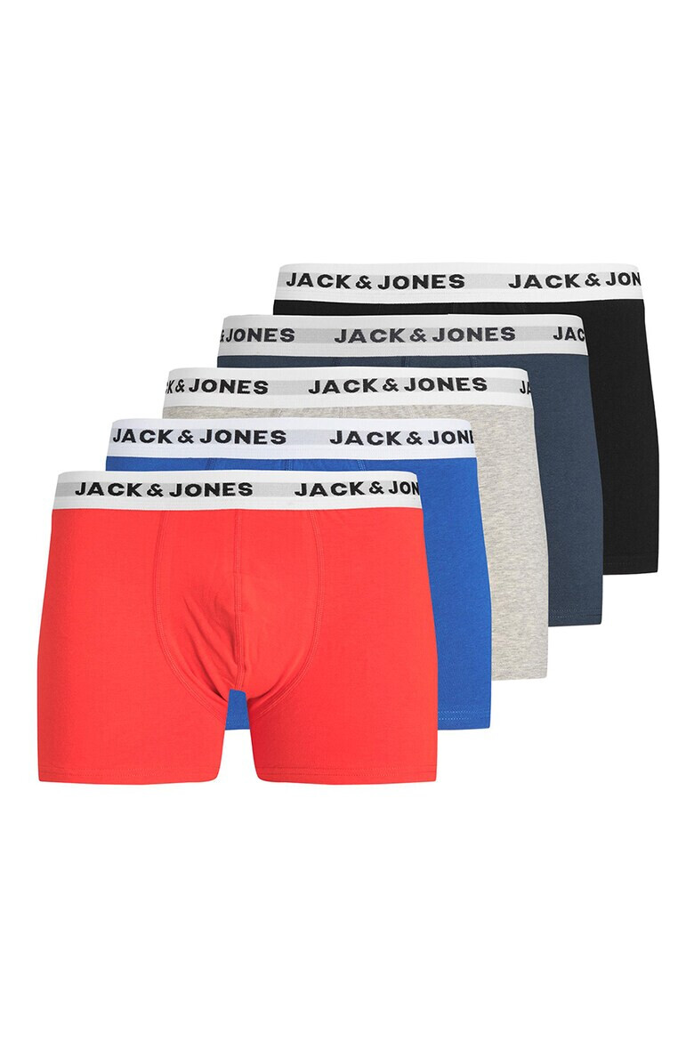 Jack & Jones Боксерки с лого на талията - 5 чифта - Pepit.bg