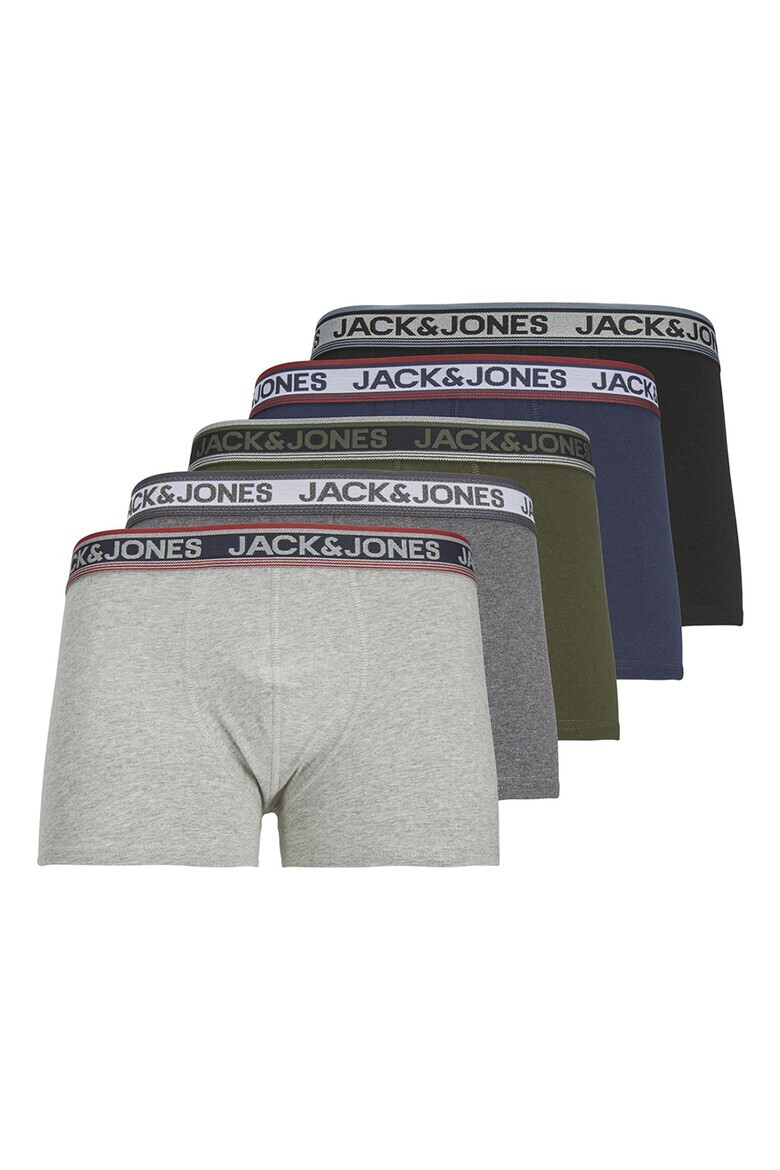 Jack & Jones Боксерки с лого на талията - 5 чифта - Pepit.bg