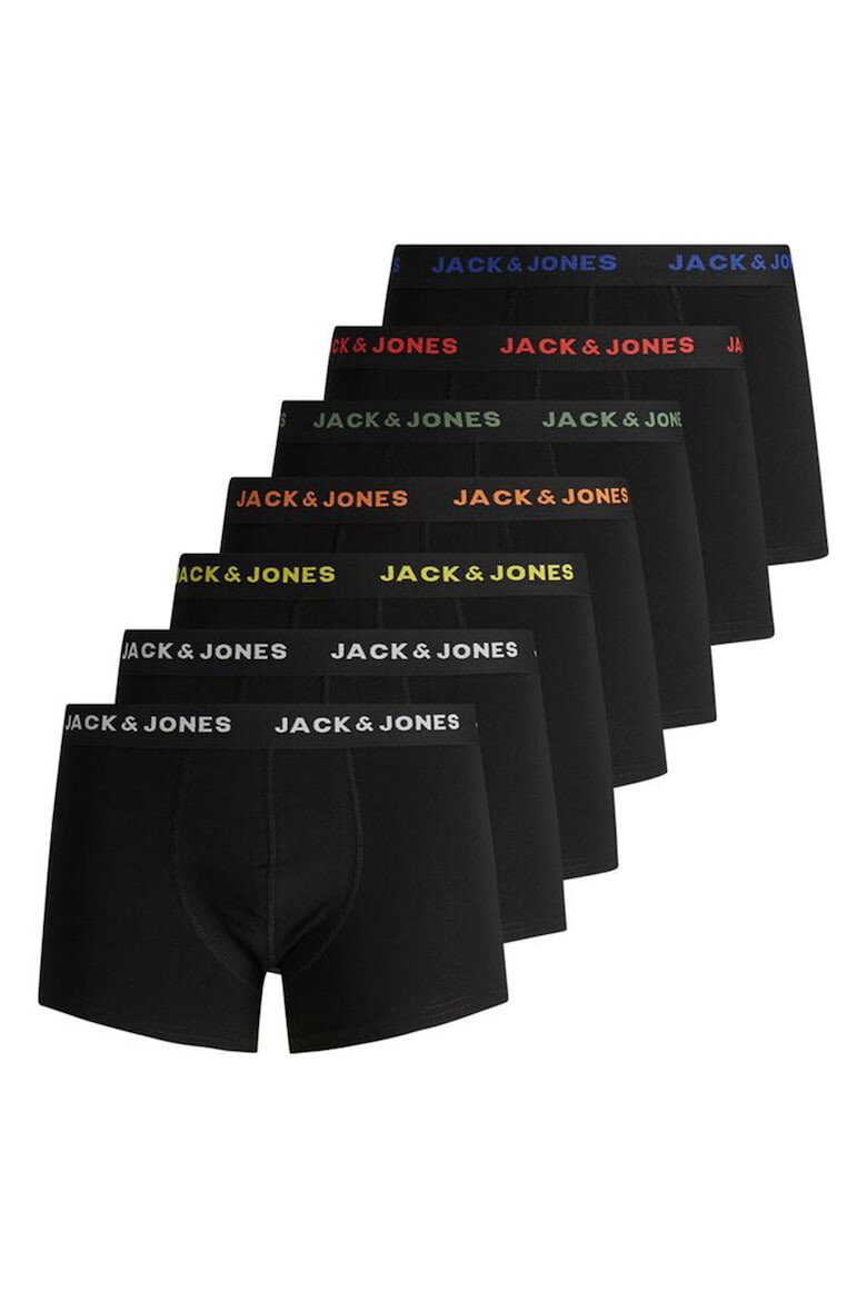 Jack  Jones Боксерки с лого на талията - 7 чифта - Черен - Pepit.bg