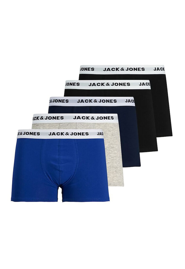 Jack & Jones Боксерки с лого на талията - 5 чифта - Pepit.bg