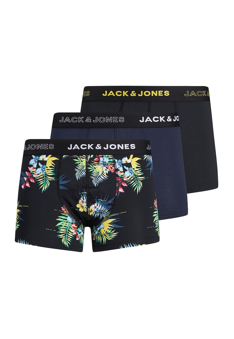 Jack & Jones Боксерки с шарки и еластична талия - 3 чифта - Pepit.bg