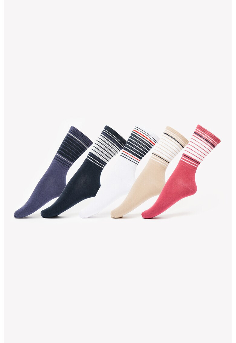 Jack & Jones Чорапи с памук Shaker - 5 чифта - Pepit.bg