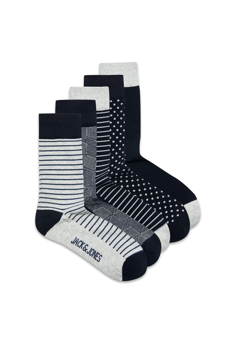 Jack & Jones Jack&Jones Десенирани чорапи - 5 чифта - Pepit.bg