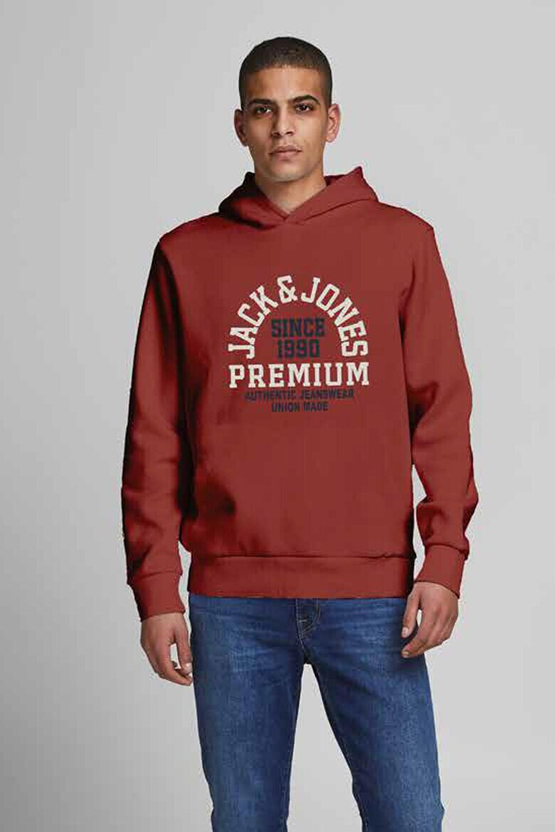 Jack & Jones Дъгло худи на лога с джоб кенгуру - Pepit.bg