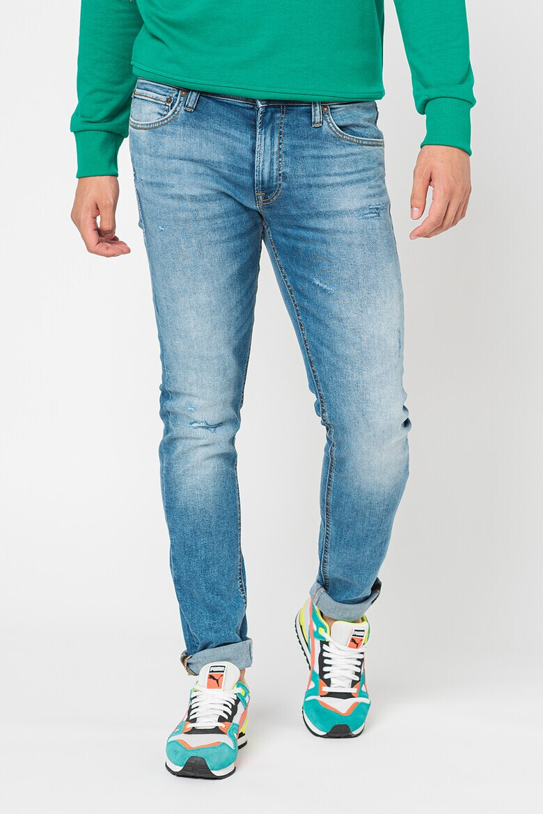 Jack & Jones Дънки Liam 183 с модал с протрити зони - Pepit.bg