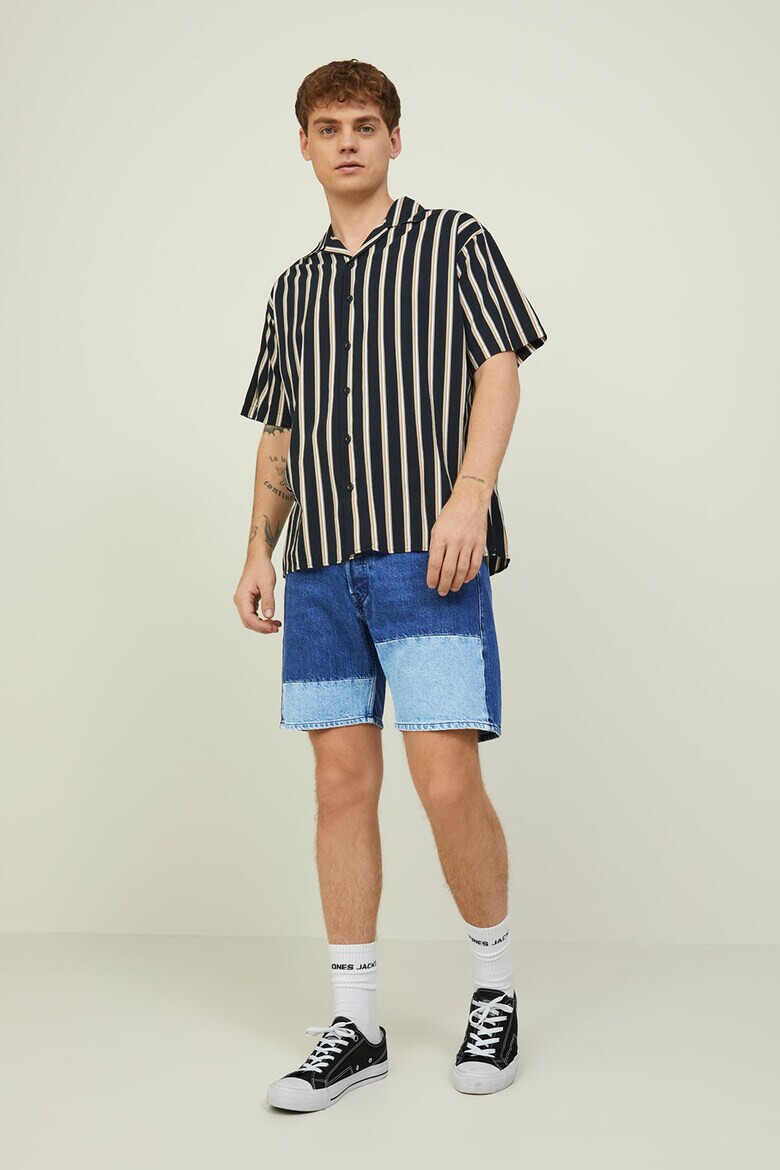 Jack & Jones Дънков къс панталон с контрасти - Pepit.bg