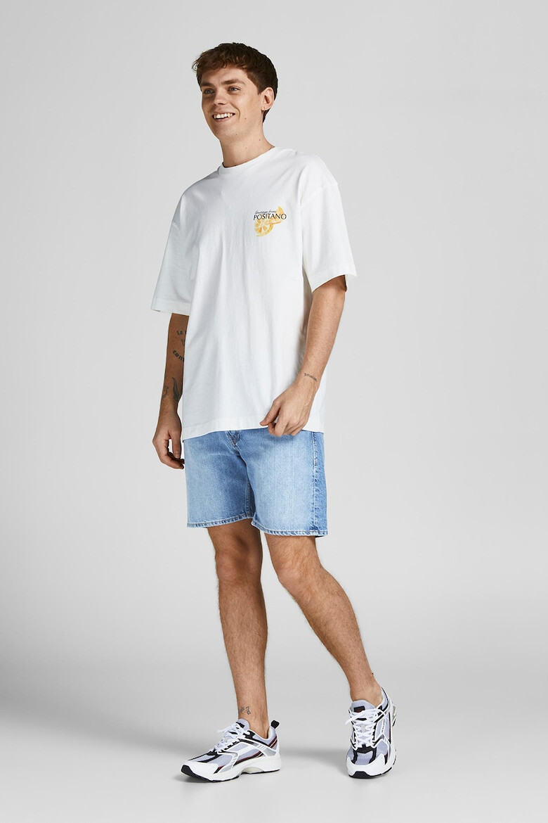 Jack&Jones Jack & Jones Дънков къс панталон със захабен ефект - Pepit.bg