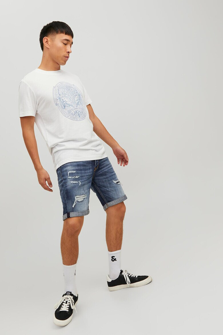 Jack & Jones Дънково бермуди с 5 джоба - Pepit.bg
