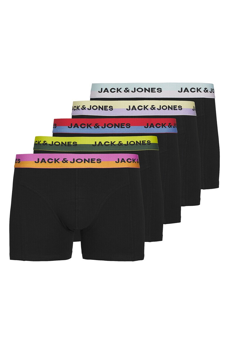 Jack  Jones Едноцветни боксерки - 5 чифта - Pepit.bg