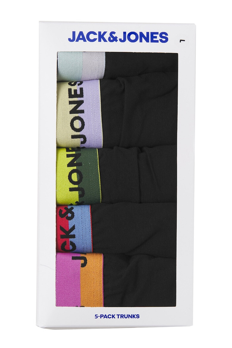 Jack  Jones Едноцветни боксерки - 5 чифта - Pepit.bg