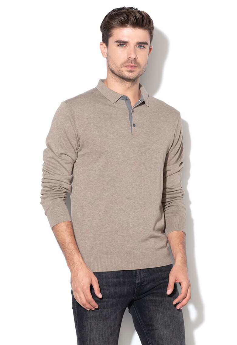 Jack&Jones Фин пуловер Edgar с яка - Pepit.bg