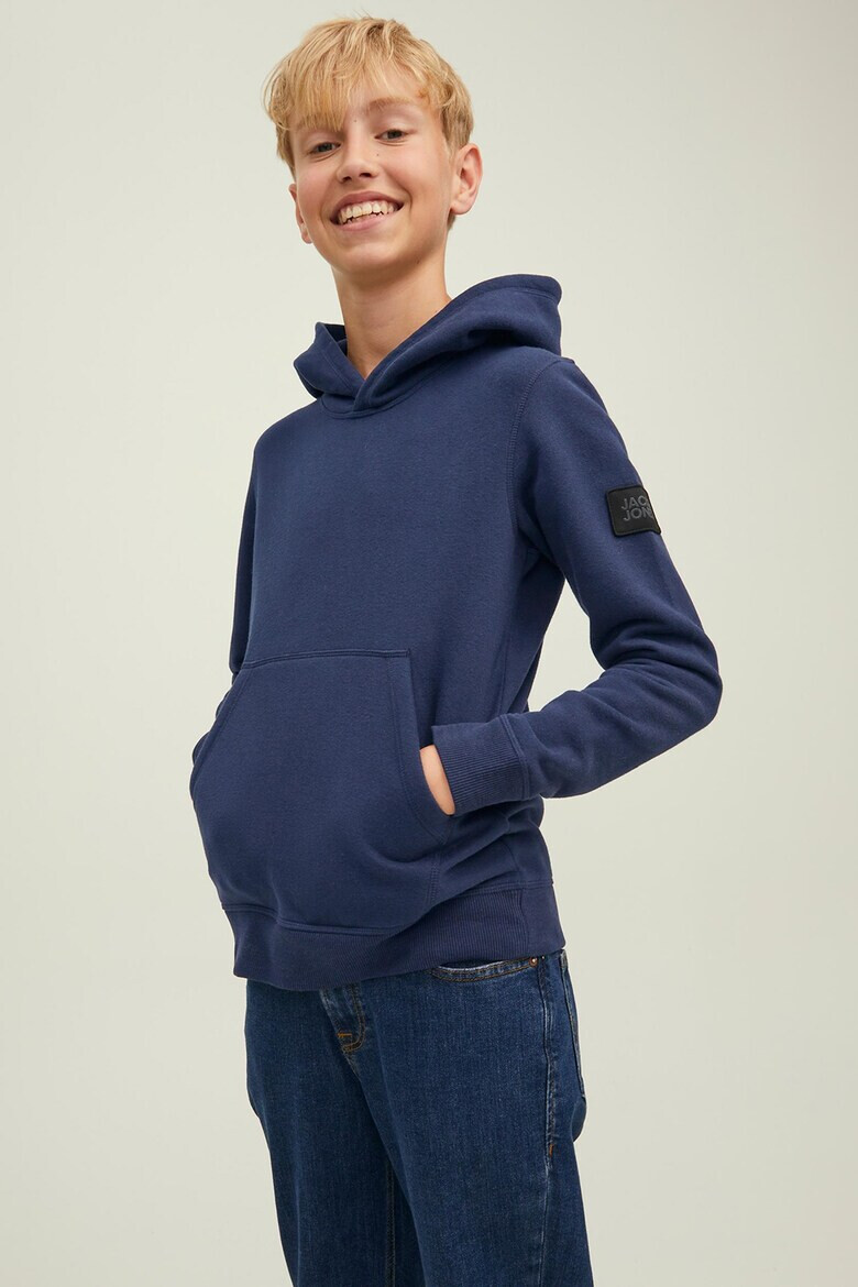 Jack & Jones Худи Classic Waffle с джоб кенгуру - Pepit.bg