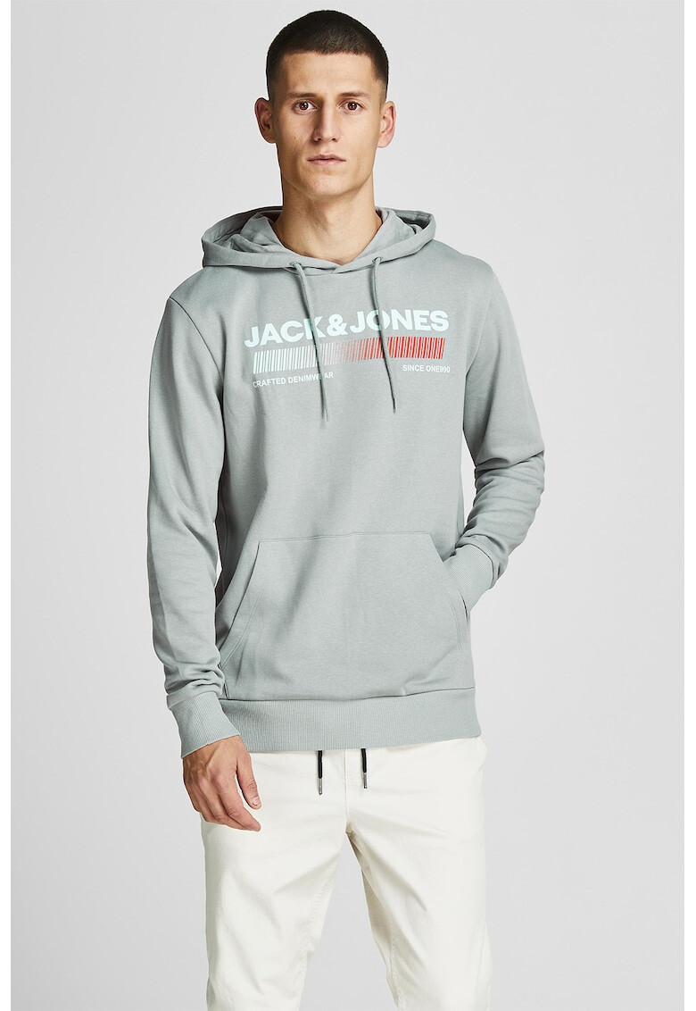 Jack & Jones Худи Raymond с джоб кенгуру и лого - Pepit.bg