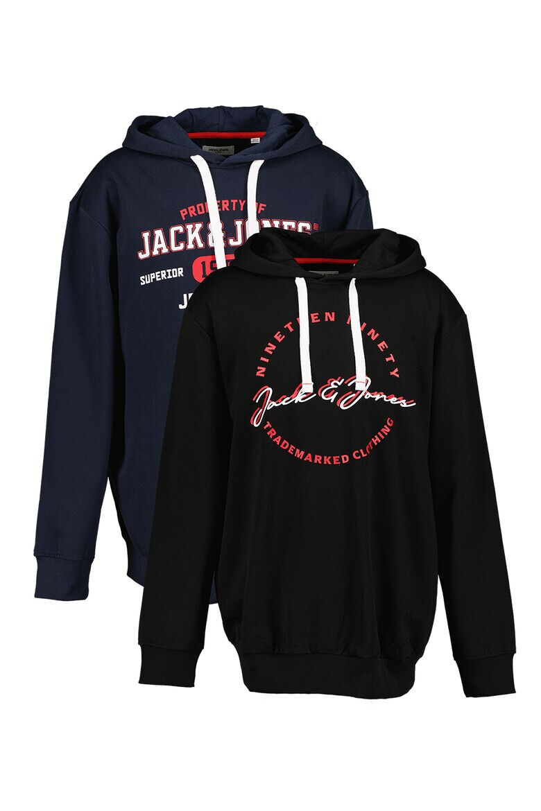 Jack & Jones Худи на лога с връзка - 2 броя - Pepit.bg