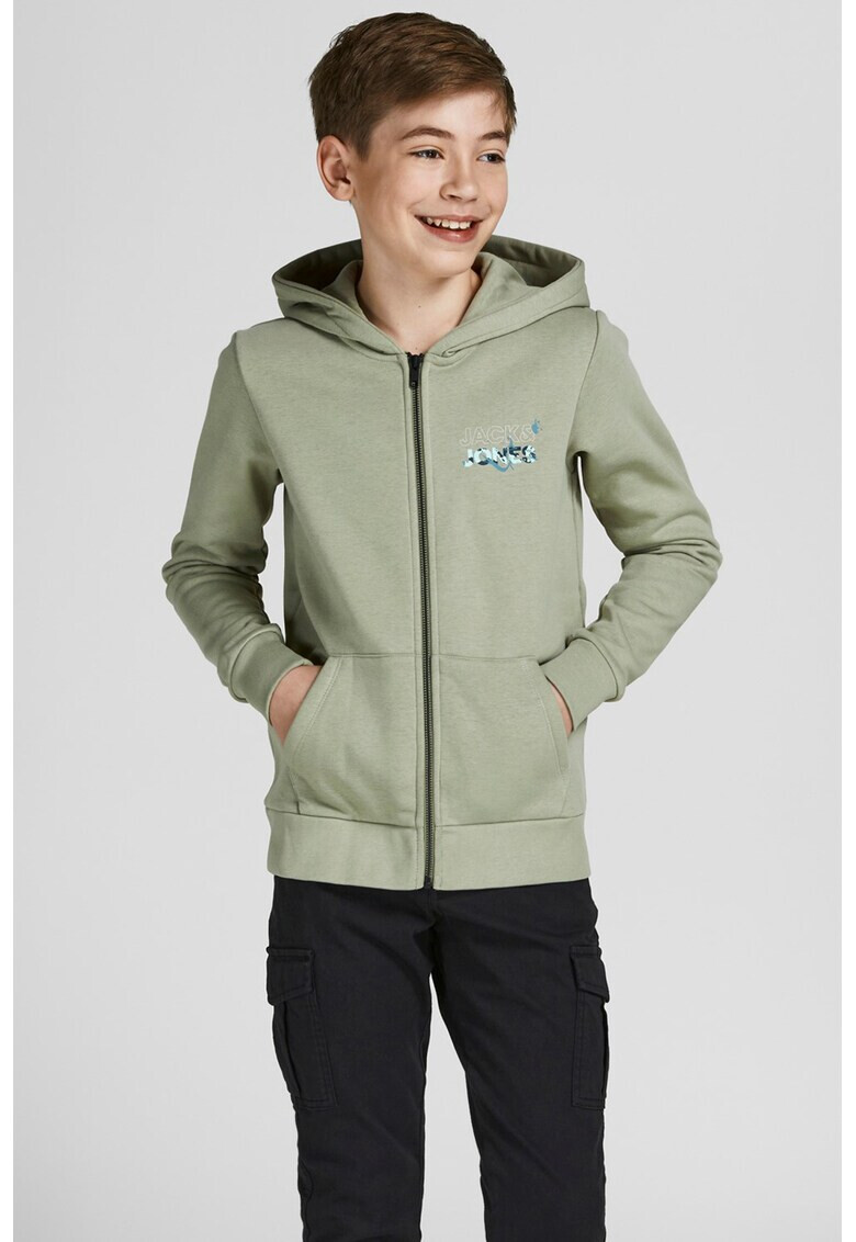 Jack & Jones Худи с цип и лого - Pepit.bg