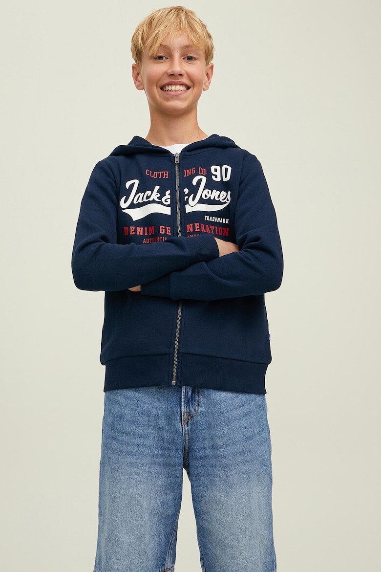 Jack & Jones Худи с цип и лого - Pepit.bg