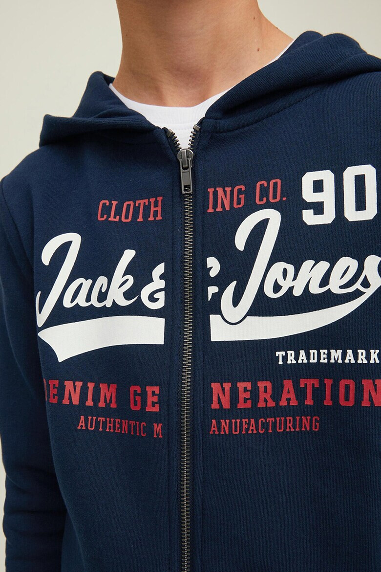 Jack & Jones Худи с цип и лого - Pepit.bg