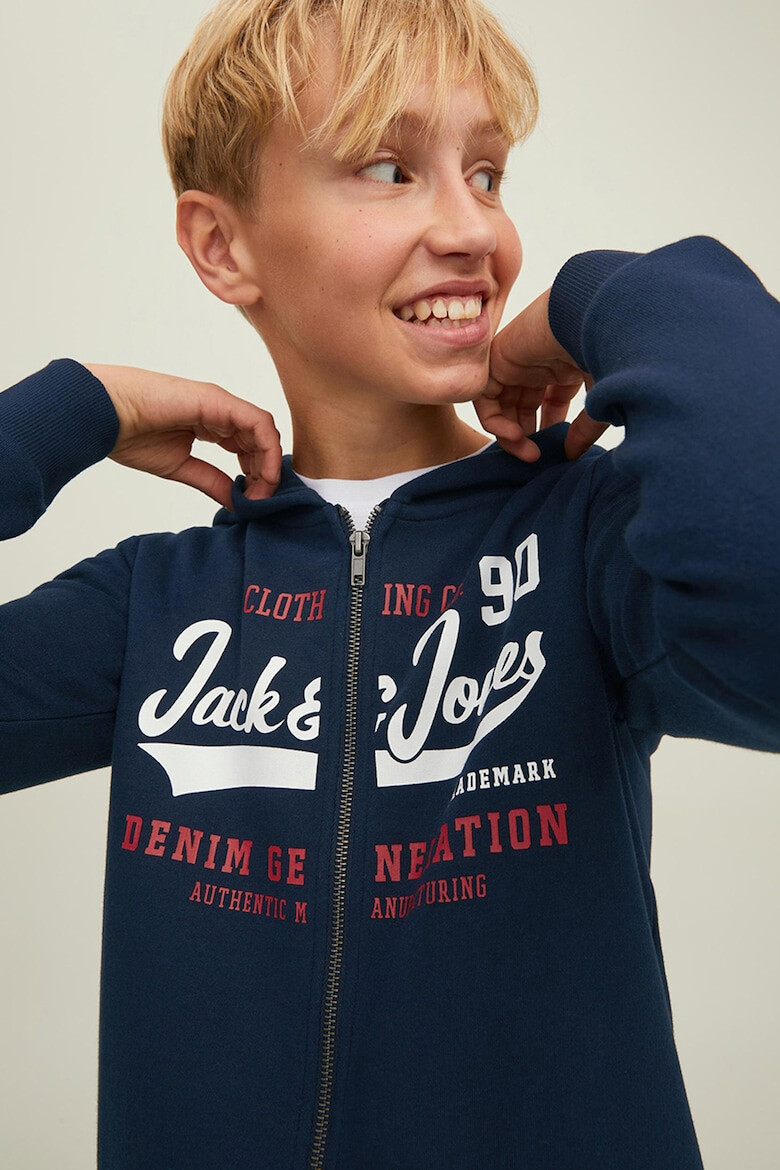 Jack & Jones Худи с цип и лого - Pepit.bg