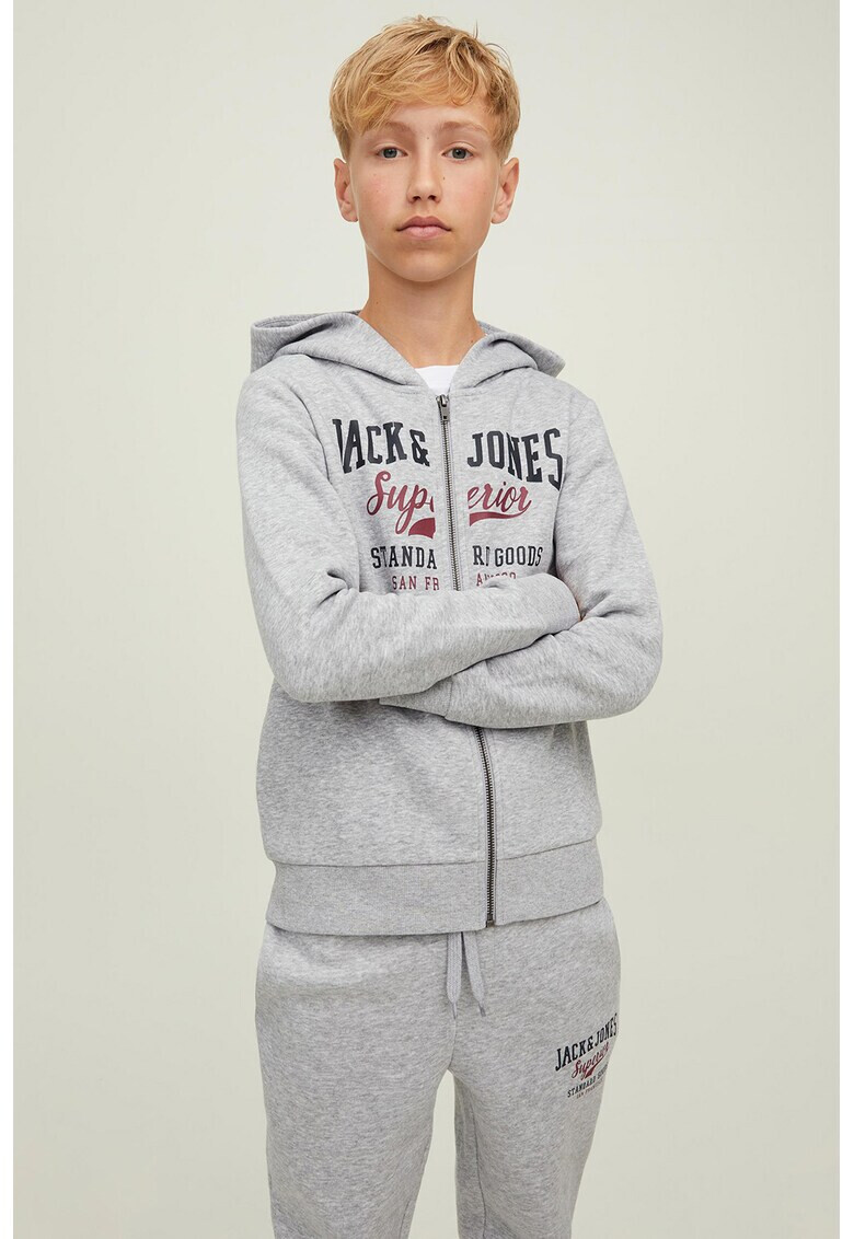 Jack & Jones Худи с цип и лого - Pepit.bg