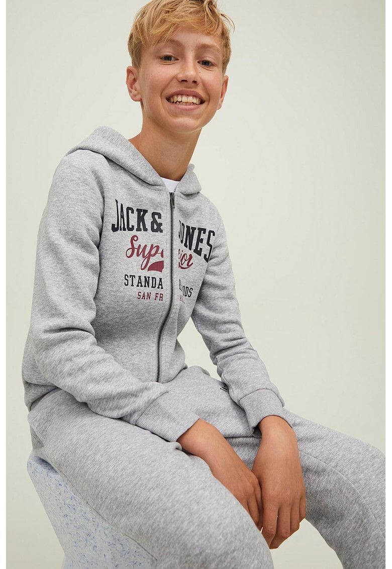Jack & Jones Худи с цип и лого - Pepit.bg