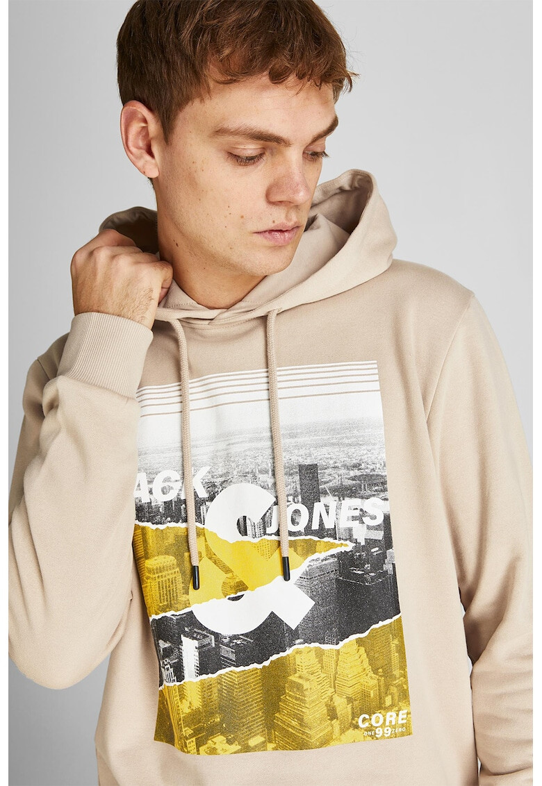 Jack & Jones Худи с контрастно лого - Pepit.bg