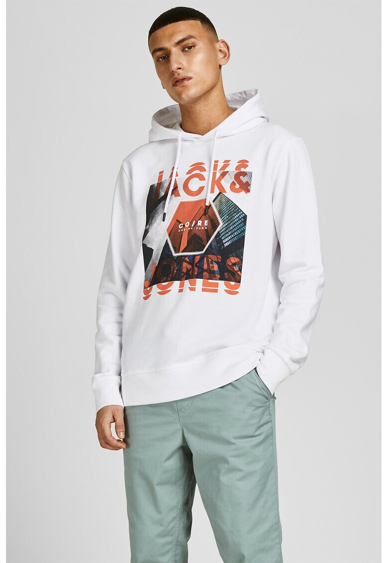 Jack & Jones Худи с контрастно лого - Pepit.bg