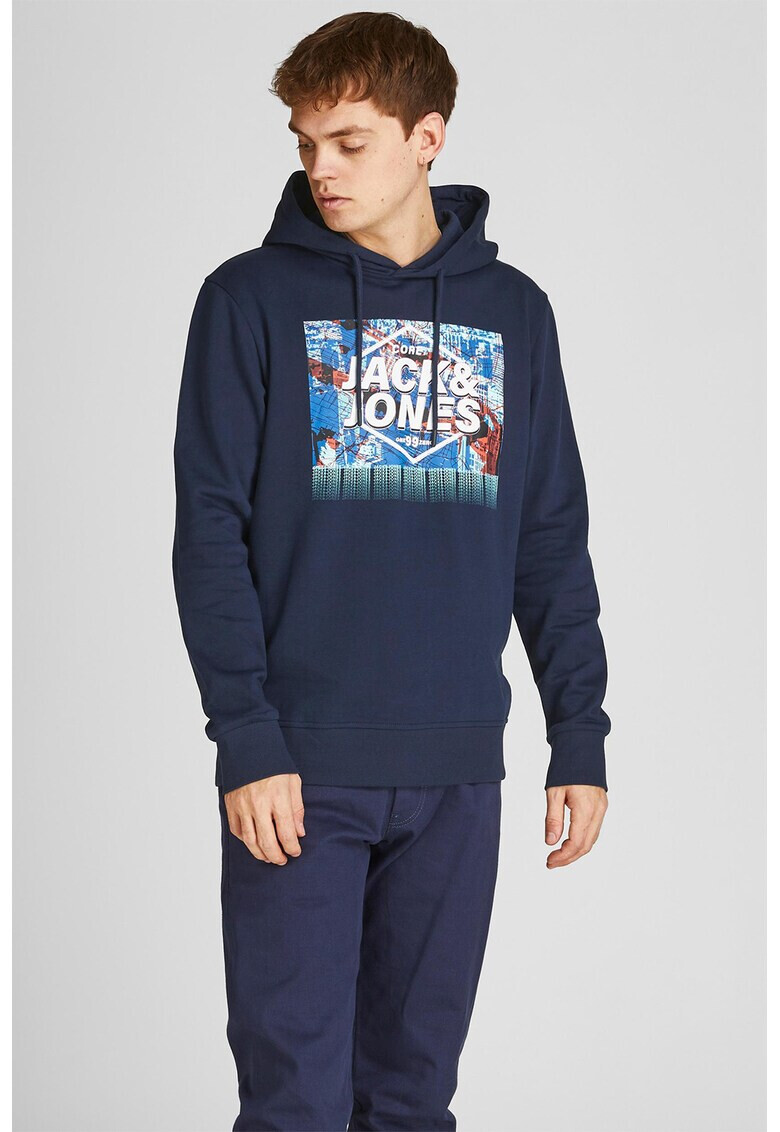 Jack & Jones Худи с контрастно лого - Pepit.bg