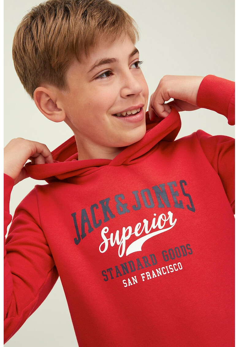 Jack & Jones Худи с контрастно лого - Pepit.bg