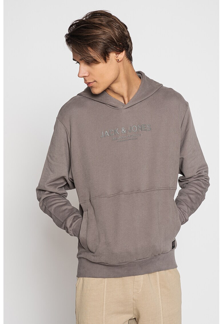 Jack & Jones Худи с лого Blu Joel - Pepit.bg