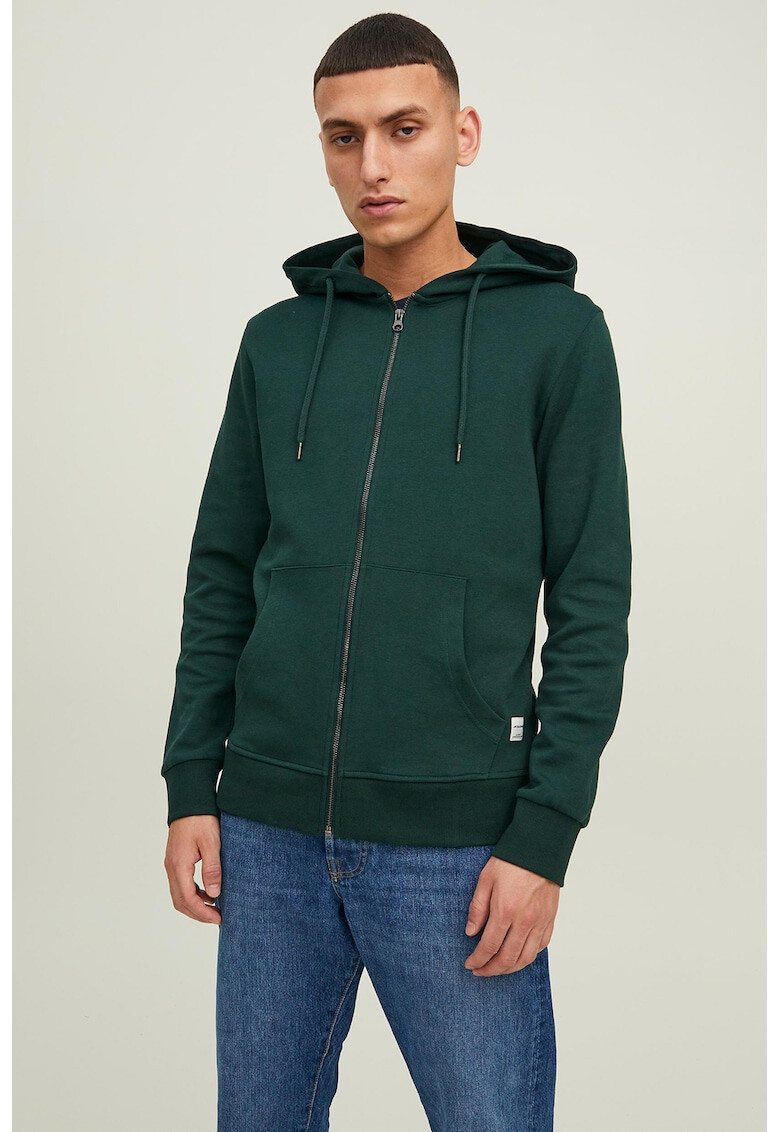 Jack & Jones Худи с памук Basic с цип - Pepit.bg