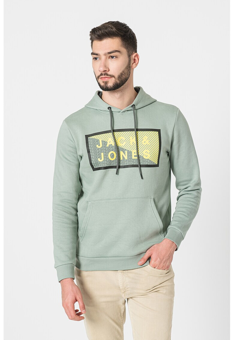 Jack & Jones Худи с памук и лого - Pepit.bg