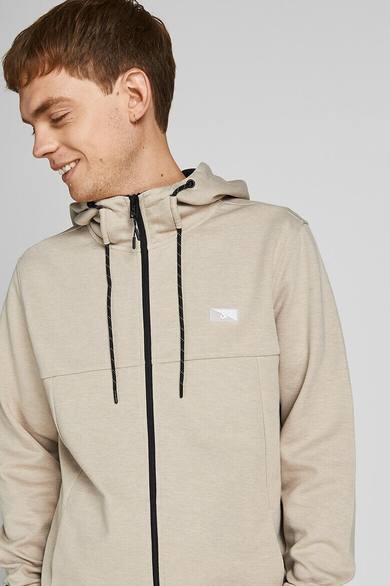 Jack & Jones Худи с памук с цип - Pepit.bg