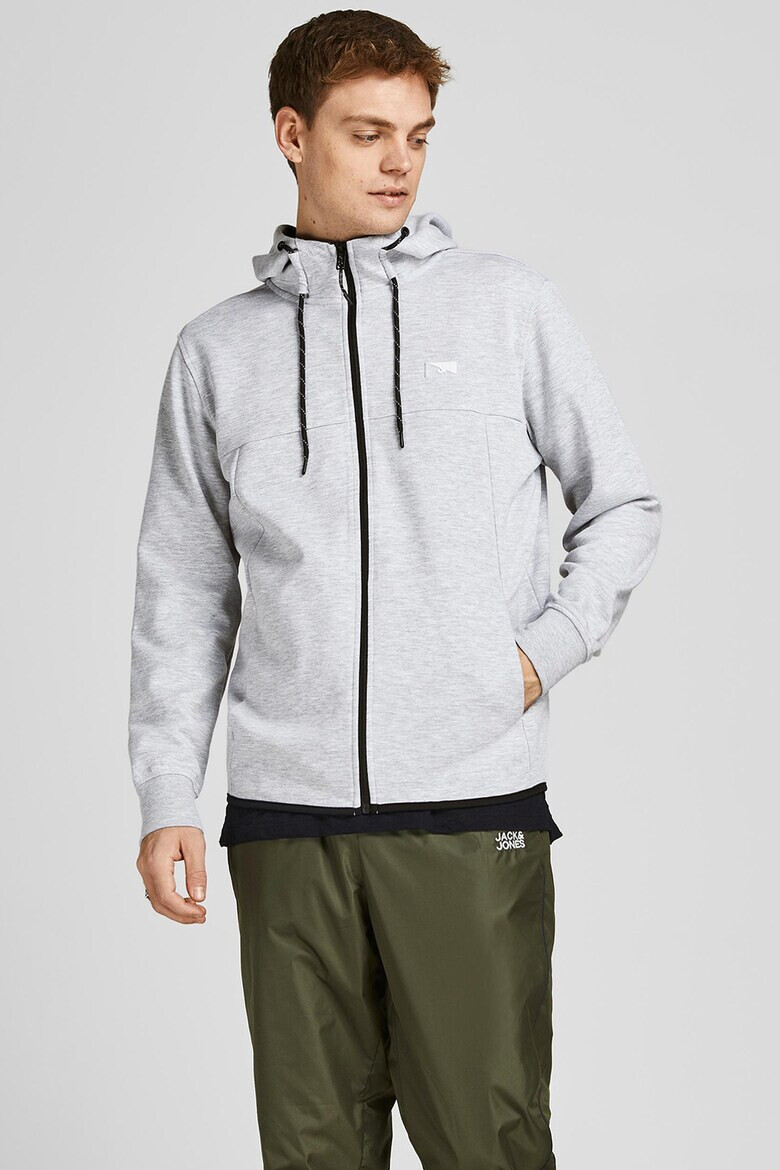 Jack & Jones Худи с памук с цип - Pepit.bg