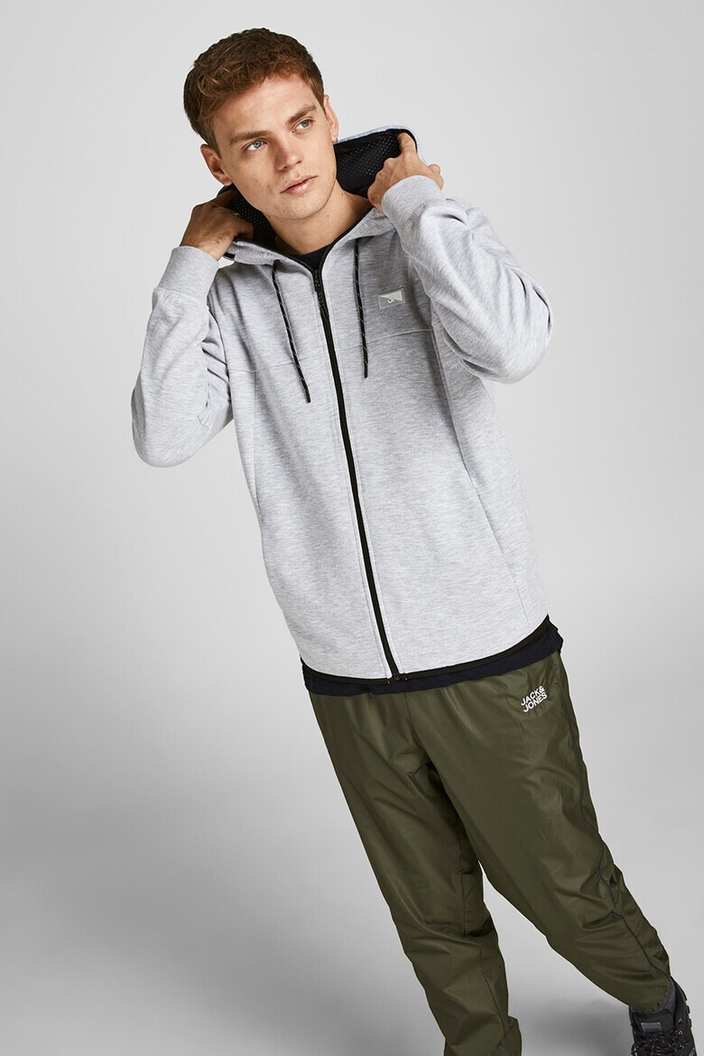 Jack & Jones Худи с памук с цип - Pepit.bg