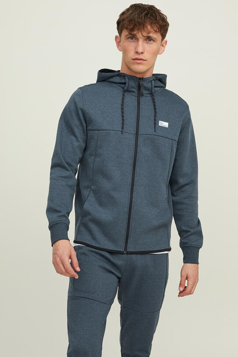 Jack & Jones Худи с памук с цип - Pepit.bg