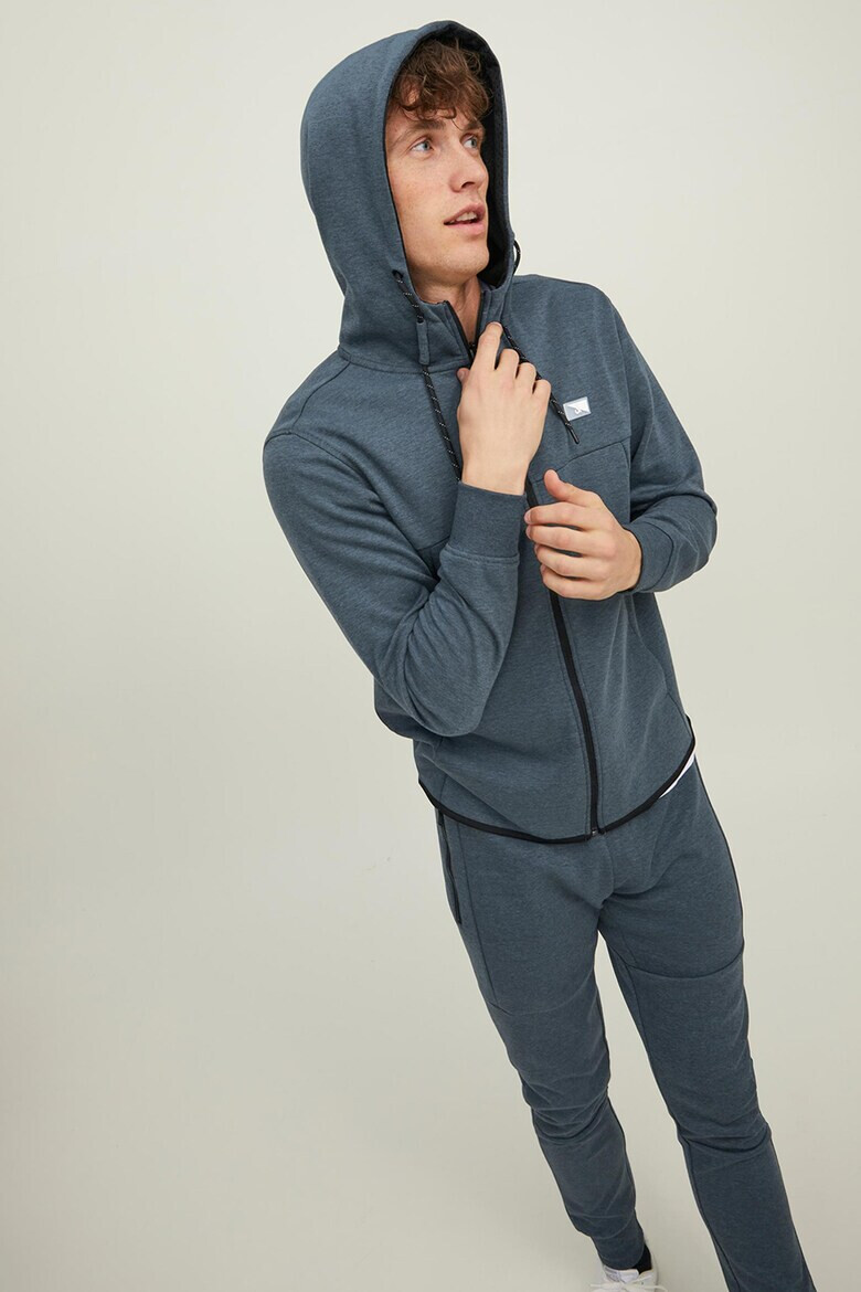 Jack & Jones Худи с памук с цип - Pepit.bg