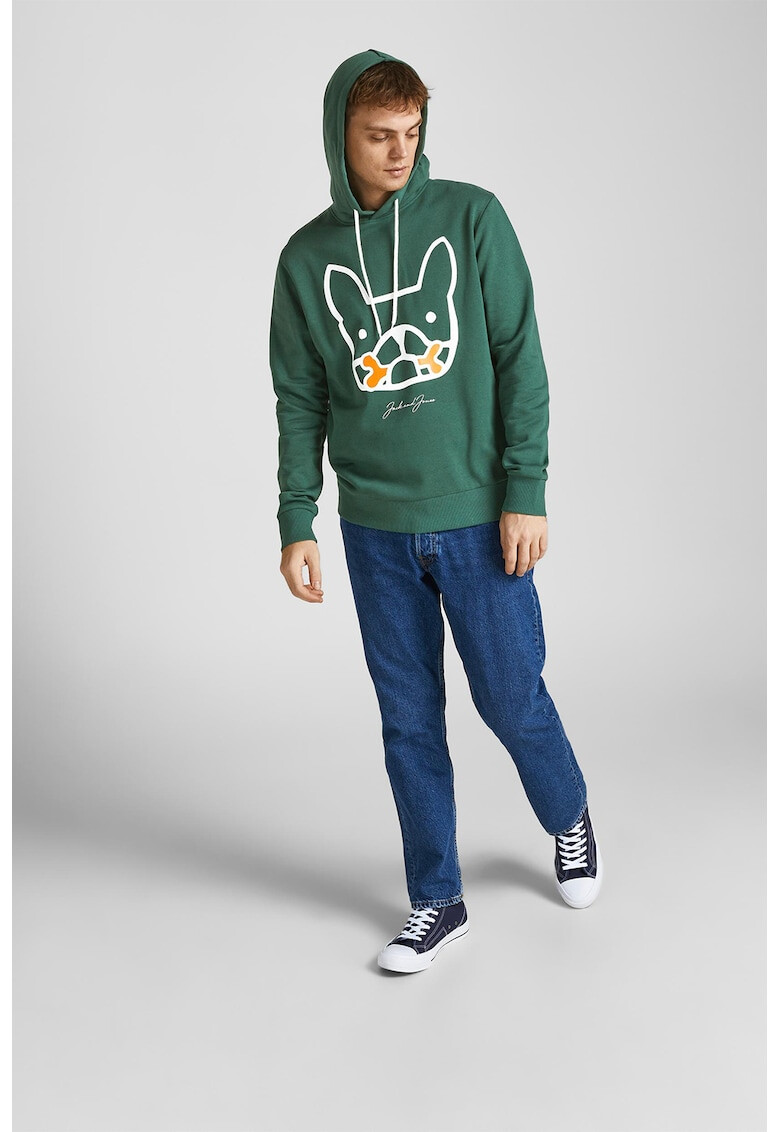 Jack & Jones Худи с шарка на булдог - Pepit.bg