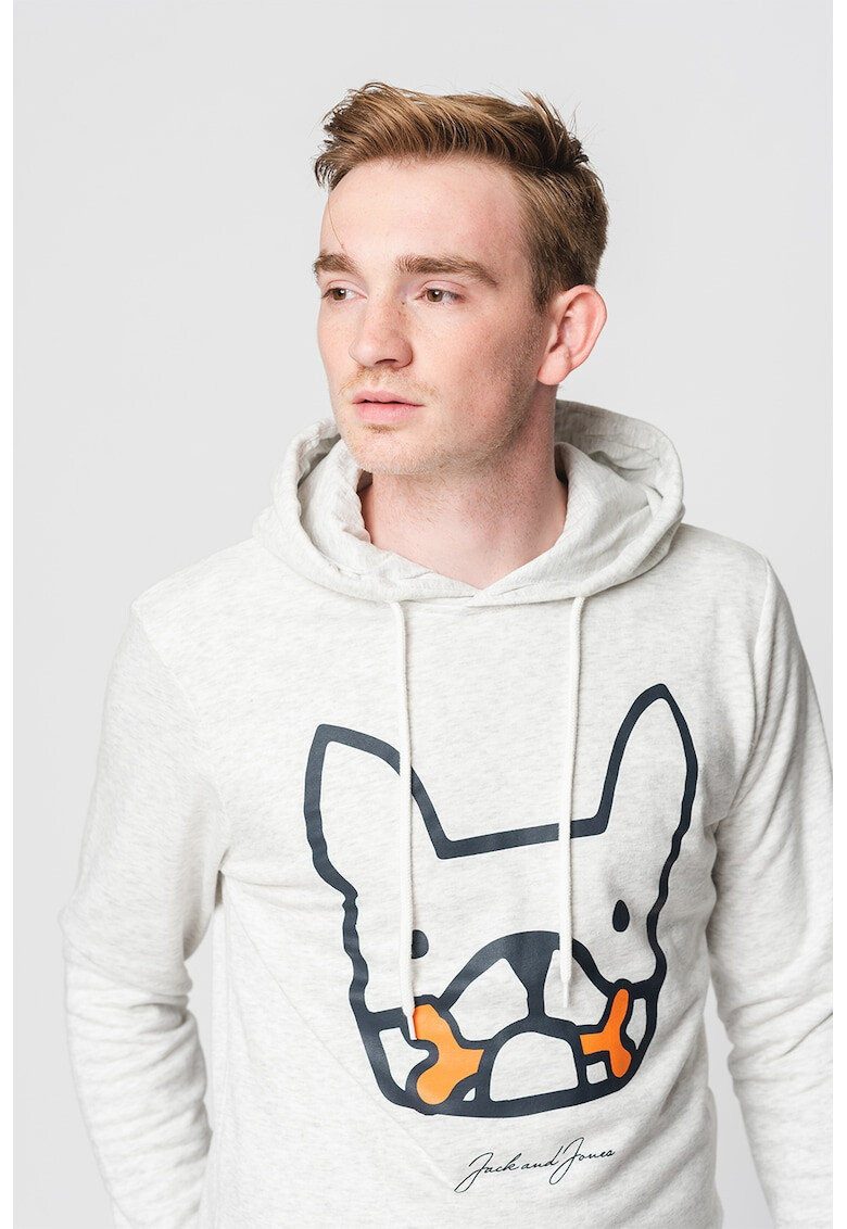 Jack & Jones Худи с шарка на булдог - Pepit.bg