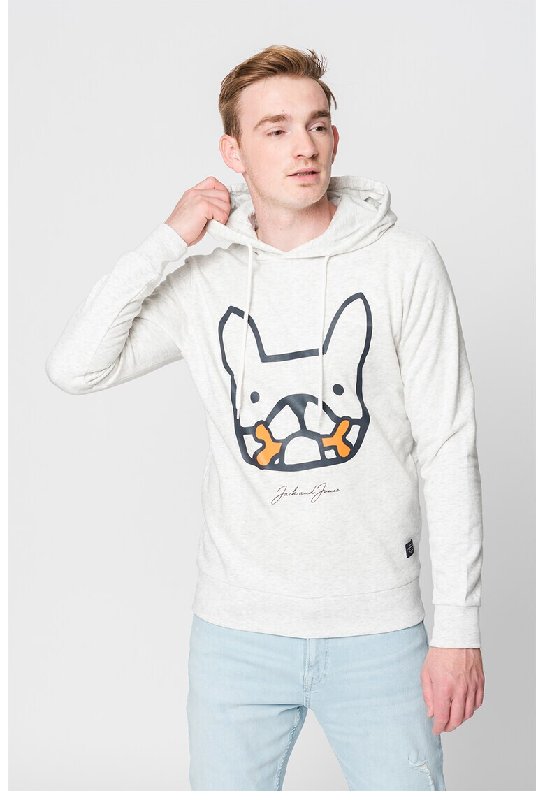 Jack & Jones Худи с шарка на булдог - Pepit.bg