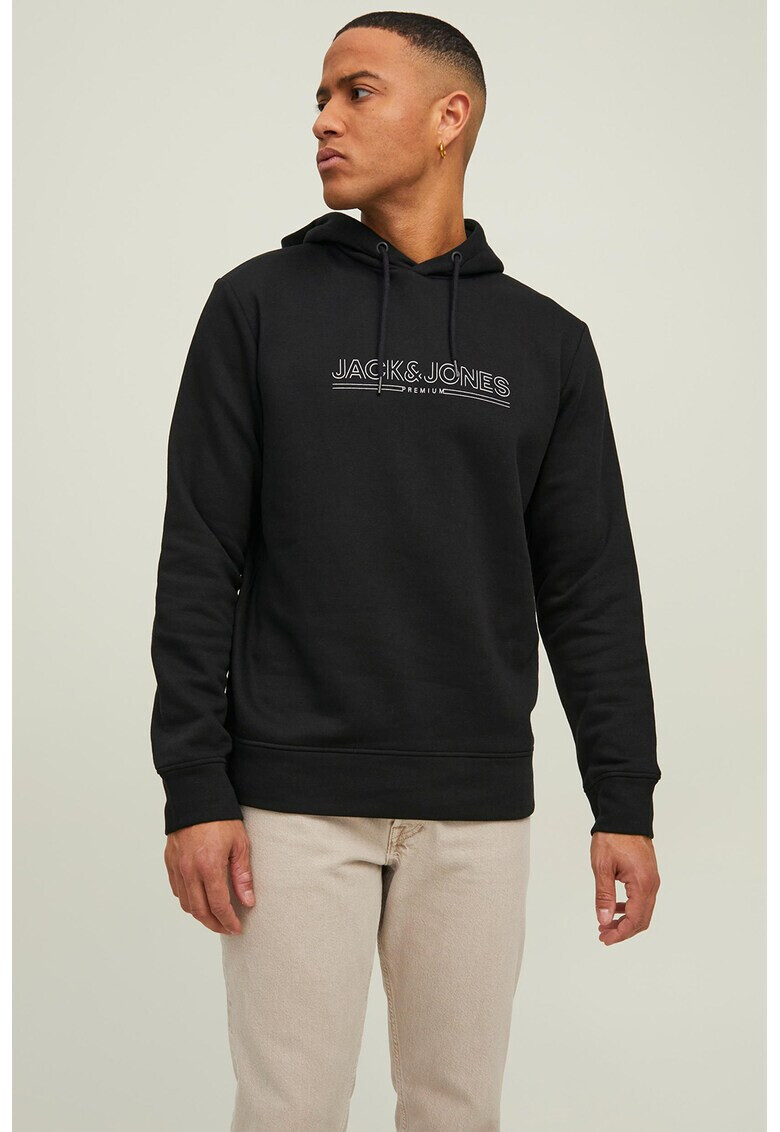 Jack & Jones Худи с връзка и лого - Pepit.bg