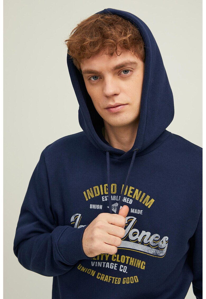 Jack  Jones Худи с връзка и лого - Pepit.bg