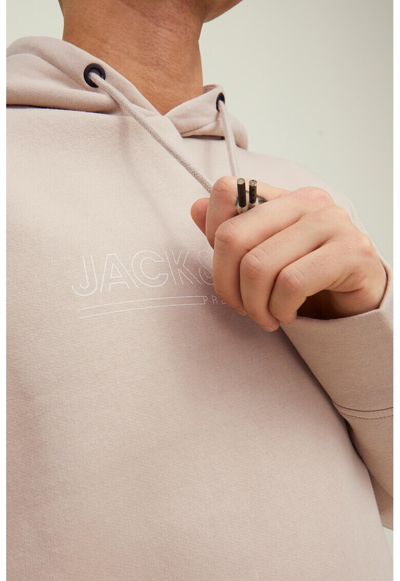 Jack & Jones Худи с връзка и лого - Pepit.bg