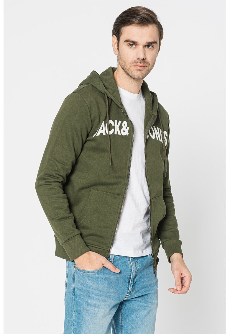 Jack & Jones Худи Navy с цип - Pepit.bg