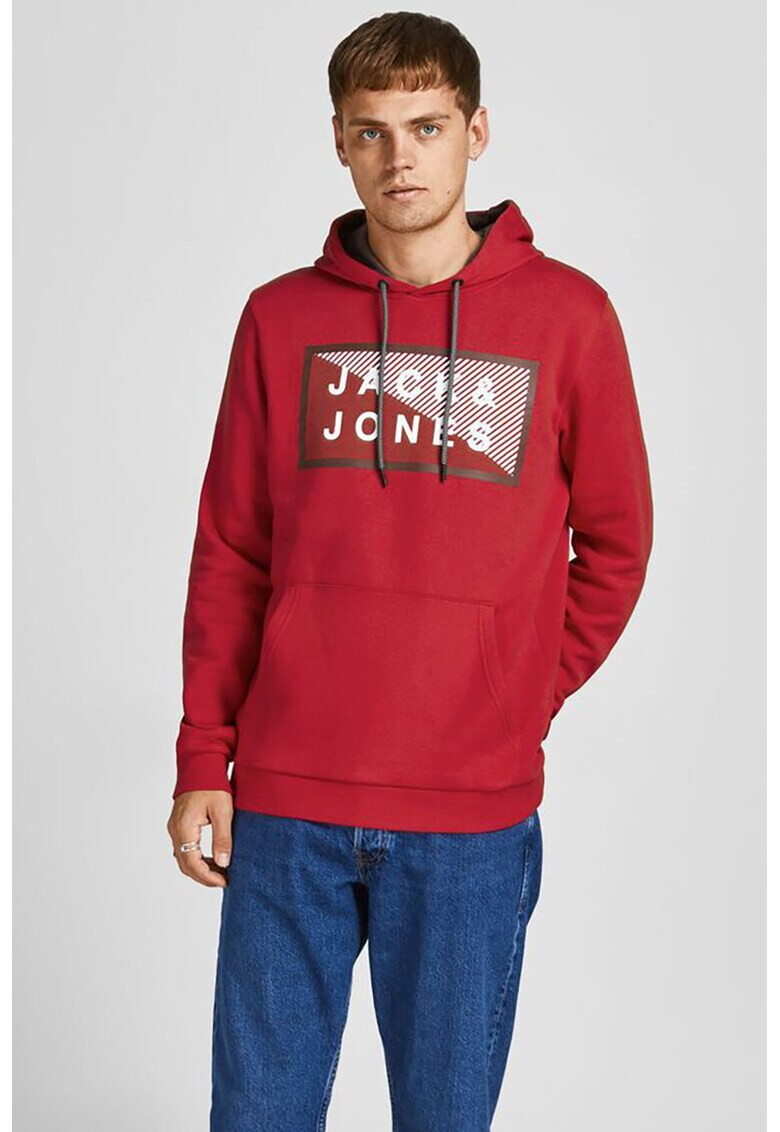 Jack & Jones Худи с памук и лого - Pepit.bg