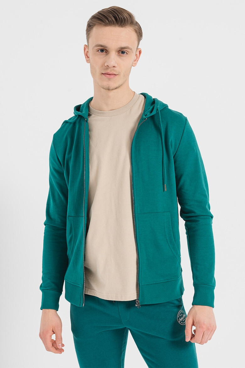 Jack & Jones Худи с памук Basic с цип - Pepit.bg