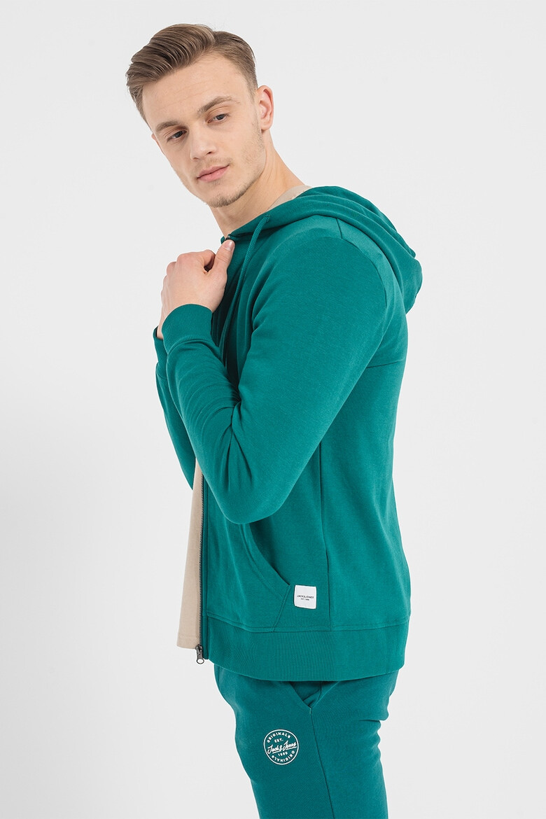 Jack & Jones Худи с памук Basic с цип - Pepit.bg