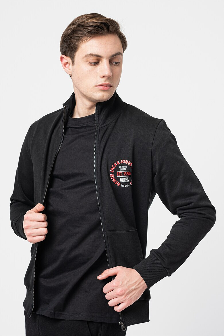 Jack & Jones Суитшърт Andy с цип и лого - Pepit.bg